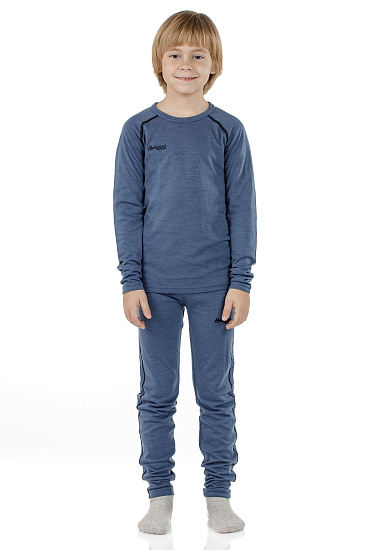 Футболка детская Bergans Akeleie Fogblue/Dk Navy - Фото 2 большая