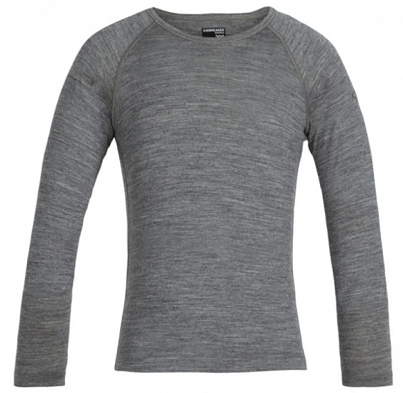 Лонгслив детский Icebreaker 200 Oasis LS Crewe Gritstone Hthr - Фото 1 большая