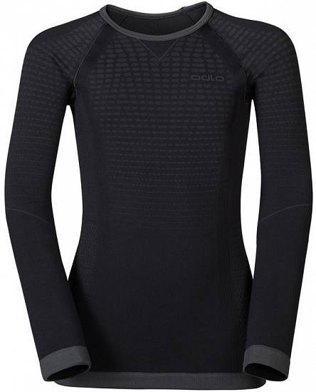 Футболка детская Odlo L/S Performance Warm черный/графит - Фото 1 большая