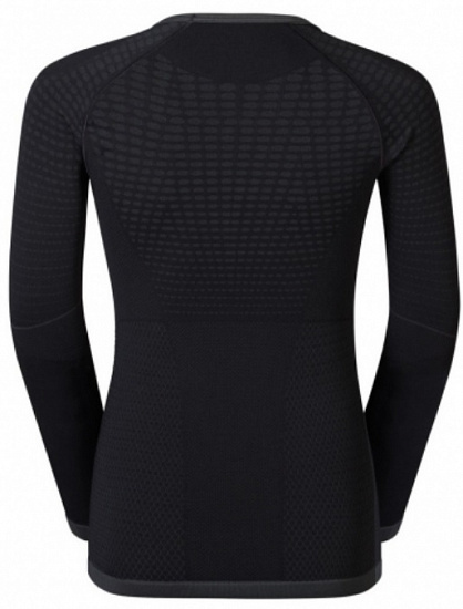 Футболка детская Odlo L/S Performance Warm черный/графит - Фото 2 большая
