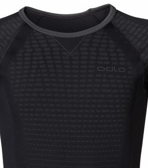 Футболка детская Odlo L/S Performance Warm черный/графит - Фото 3 большая
