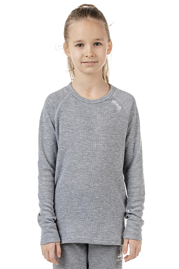 Футболка детская Odlo WARM Grey Melange - Фото 3 большая