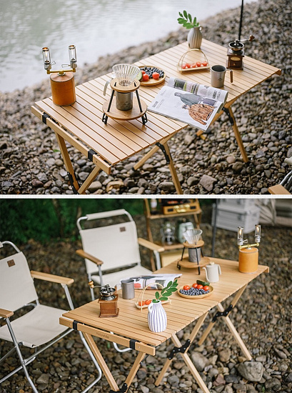 Стол Naturehike Egg Roll Wood High - Фото 4 большая