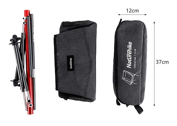 Стул Naturehike YL05 Moon Black - Фото 5 большая