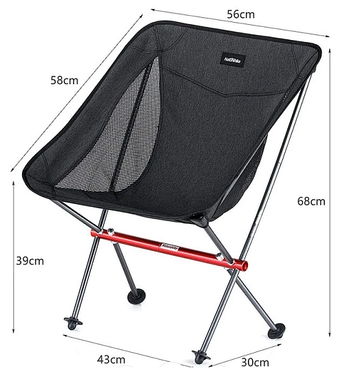 Стул Naturehike YL05 Moon Grey - Фото 4 большая