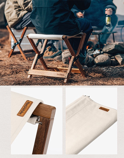 Стул Naturehike Folding Stool Wood - Фото 6 большая