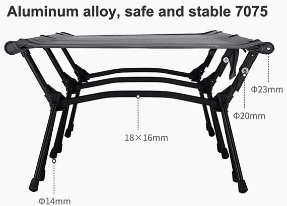 Раскладушка Naturehike XJC04 Ultralight Q-9E Black - Фото 7 большая