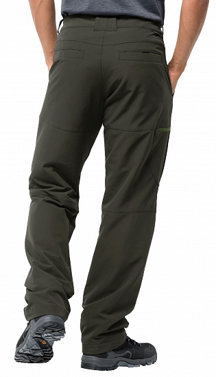 Брюки мужские Jack Wolfskin Chilly Track Xt Dark Moss Short - Фото 3 большая