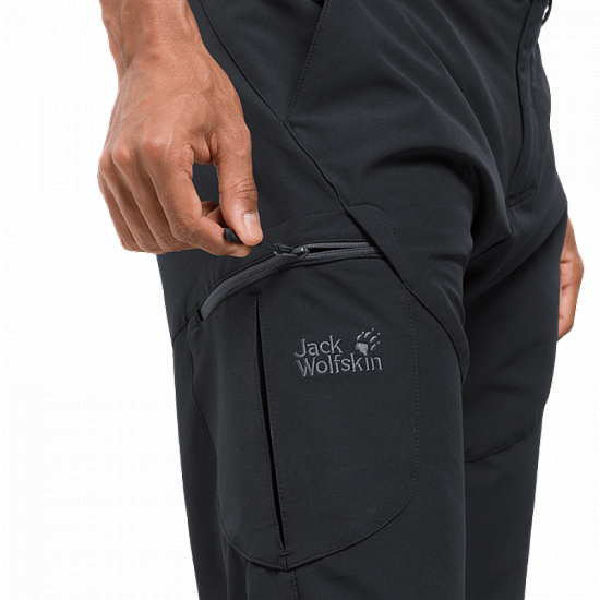 Брюки мужские Jack Wolfskin Chilly Track XT Short Black - Фото 2 большая
