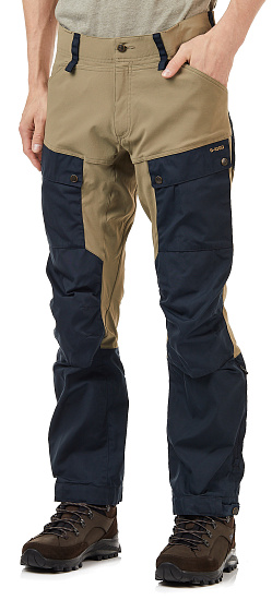 Брюки мужские Fjallraven Keb Dark Navy-Light Olive - Фото 5 большая