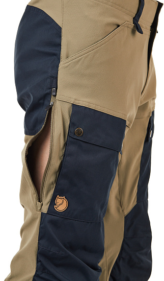 Брюки мужские Fjallraven Keb Dark Navy-Light Olive - Фото 8 большая