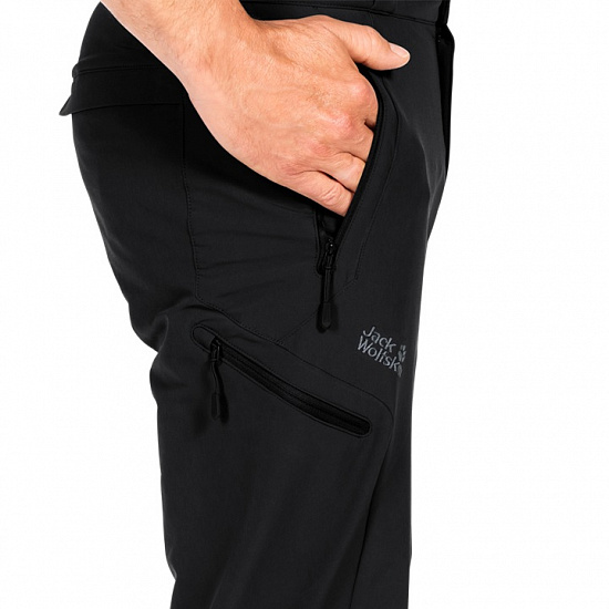 Брюки мужские Jack Wolfskin Activate Thermic Black - Фото 4 большая