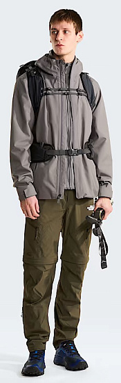 Брюки мужские The North Face Exploration Reg Tapered Convertible New Taupe Green - Фото 9 большая