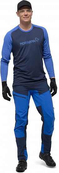 Брюки мужские Norrona Fjora Flex1 Indigo Night/Olympian Blue - Фото 7 большая