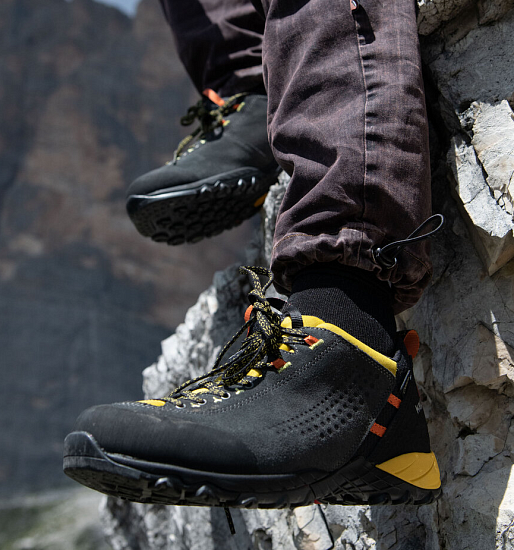 Ботинки мужские Kayland Alpha Gtx Grey/Yellow - Фото 3 большая