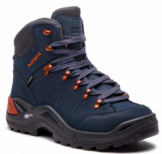 Ботинки мужские Lowa Renegade Gtx Mid 20 Navy/Rame - Фото 1 большая