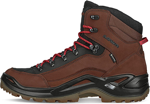 Ботинки мужские Lowa Renegade Gtx Mid Mahagony/Red - Фото 2 большая