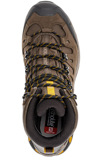 Ботинки мужские Salomon Quest 4D 3 GTX Wren/Bungee Cord/Green Sulphur - Фото 4 большая