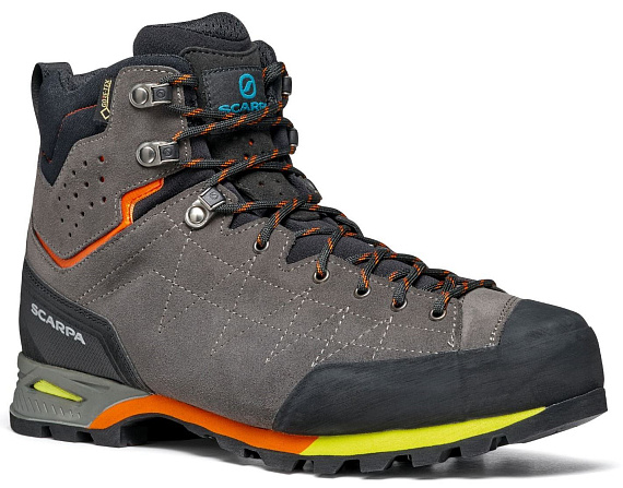 Ботинки мужские Scarpa Zodiac Plus Gtx Shark/Orange - Фото 6 большая