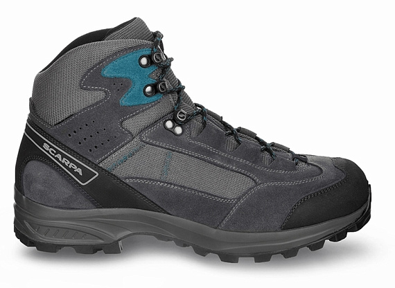 Ботинки мужские Scarpa Kailash Lite GTX Gray/Shark/Lake Blue - Фото 1 большая