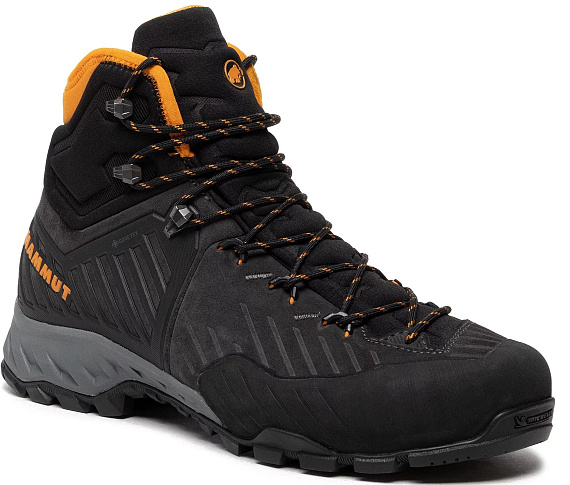 Ботинки мужские Mammut Alnasca Pro II Mid GTX Black-Dark Radiant - Фото 2 большая
