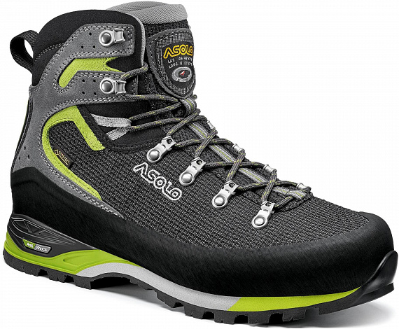 Ботинки Asolo Backpacking Corax GV Black/Green Lime - Фото 1 большая