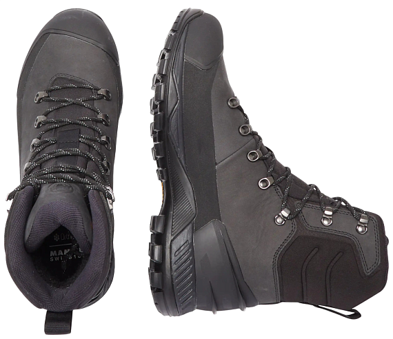 Ботинки мужские Mammut Blackfin Leather High Gtx Black - Фото 4 большая