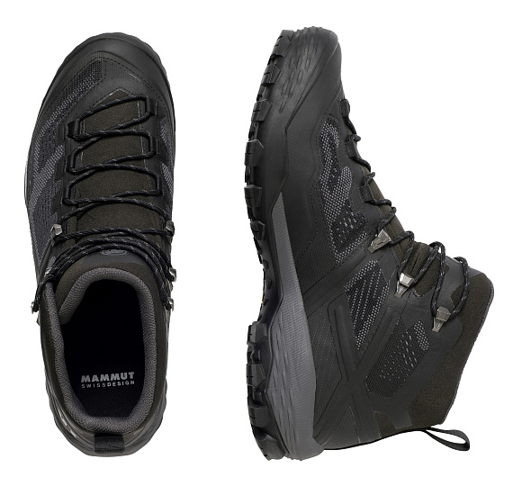 Ботинки мужские Mammut Ducan Mid Gtx Black/Dark Titanium - Фото 5 большая