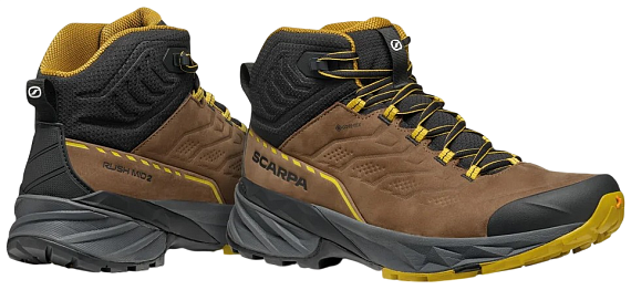 Ботинки мужские Scarpa Rush 2 Pro Mid Gtx Brown/Sulphur - Фото 7 большая