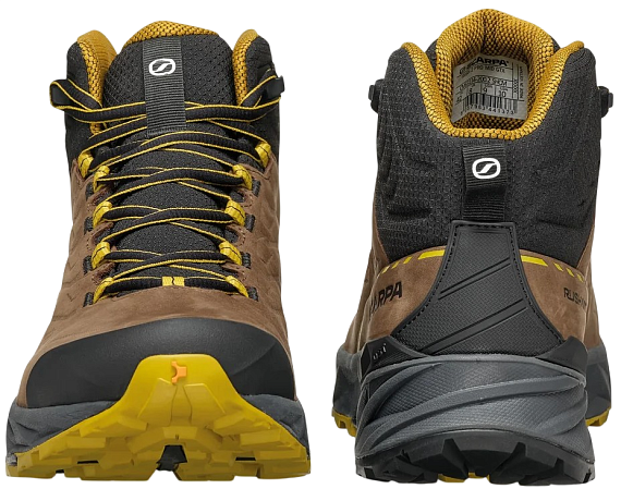 Ботинки мужские Scarpa Rush 2 Pro Mid Gtx Brown/Sulphur - Фото 4 большая
