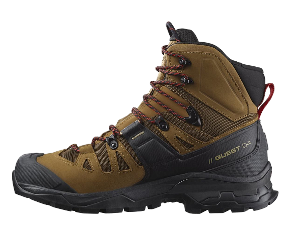 Ботинки мужские Salomon Quest 4 Gtx Rubber/Black/Fiery Red - Фото 2 большая