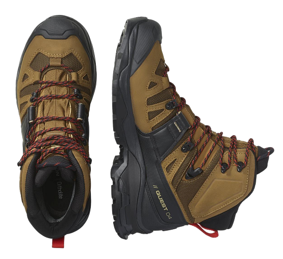 Ботинки мужские Salomon Quest 4 Gtx Rubber/Black/Fiery Red - Фото 4 большая