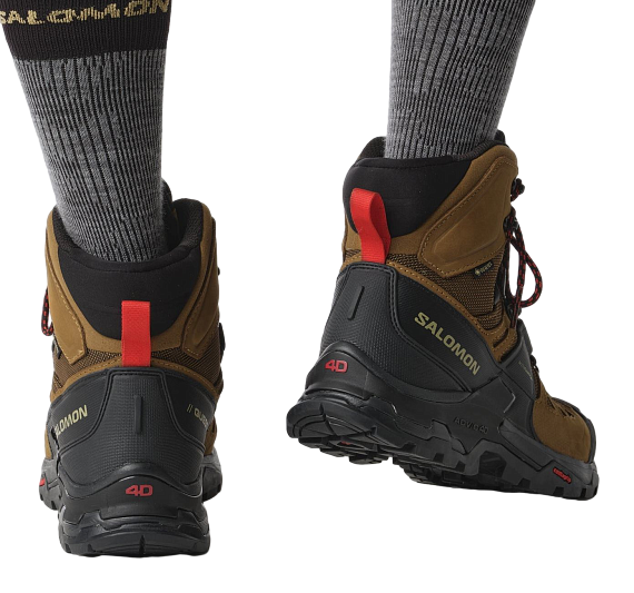 Ботинки мужские Salomon Quest 4 Gtx Rubber/Black/Fiery Red - Фото 7 большая