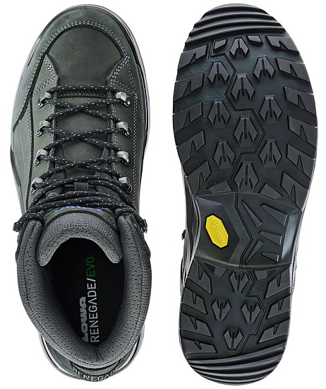 Ботинки мужские Lowa Renegade Evo Gtx Mid Anthracite/Steelblue - Фото 2 большая