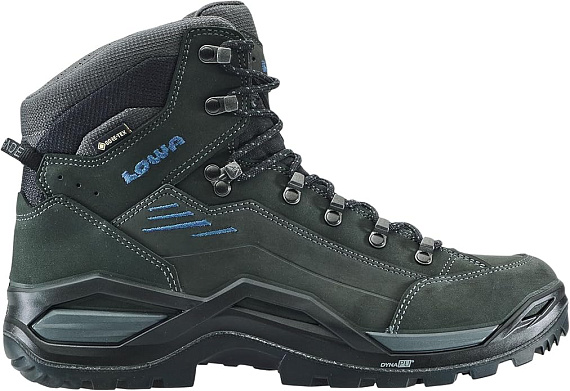Ботинки мужские Lowa Renegade Evo Gtx Mid Anthracite/Steelblue - Фото 1 большая
