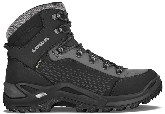 Ботинки мужские Lowa Renegade Warm Gtx Mid Black/Grey - Фото 1 большая