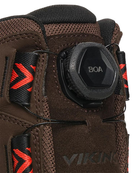 Ботинки мужские Viking Villrein High Gtx Boa Dark Brown/Red - Фото 6 большая