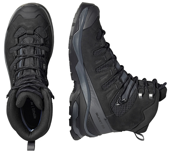 Ботинки мужские Salomon Quest 5 Gtx Asphalt/Black/Asphalt - Фото 2 большая