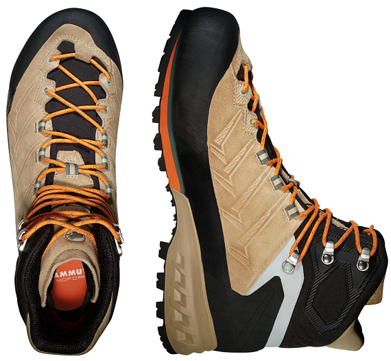 Ботинки мужские Mammut Kento Tour High Gtx Savannah/Dark Tangerine - Фото 4 большая