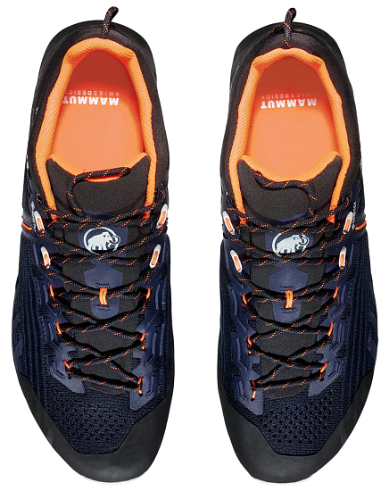 Ботинки мужские Mammut Alnasca Knit III Low Gtx Marine/Black - Фото 5 большая