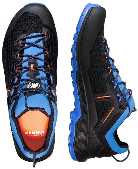 Ботинки мужские Mammut Alnasca Knit III Low Gtx Black/Glacier Blue - Фото 4 большая