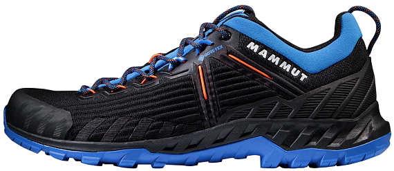 Ботинки мужские Mammut Alnasca Knit III Low Gtx Black/Glacier Blue - Фото 6 большая