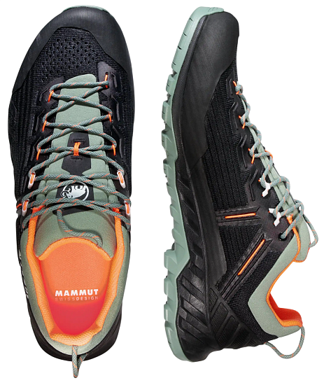 Ботинки мужские Mammut Alnasca Knit III Low Black/Jade - Фото 5 большая
