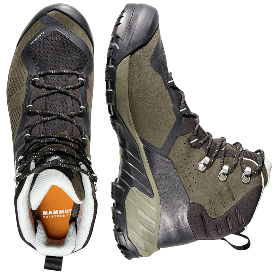 Ботинки мужские Mammut Sapuen High Gtx Dark Iguana/Black - Фото 3 большая
