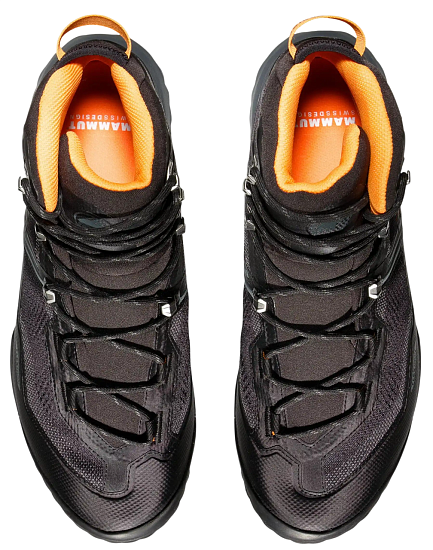 Ботинки мужские Mammut Ducan II High Gtx Black/Dark Tangerine - Фото 4 большая