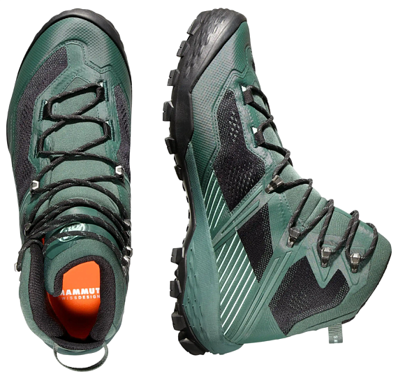 Ботинки мужские Mammut Ducan II High Gtx Deep Jade/Black - Фото 3 большая