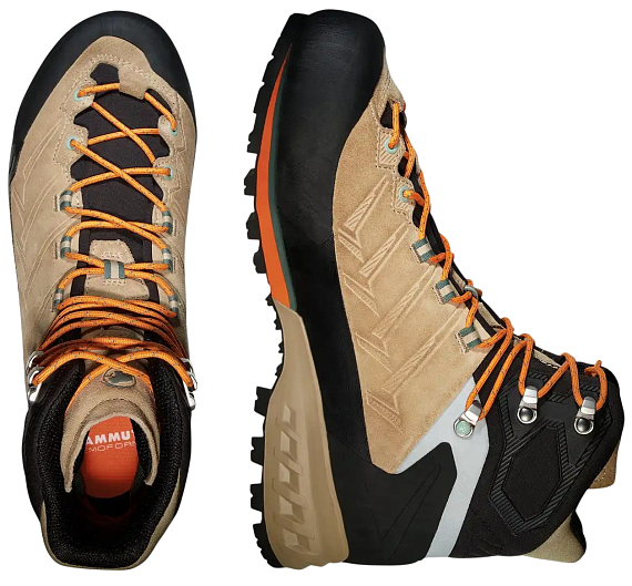 Ботинки мужские Mammut Kento Tour High Gtx Savannah/Dark Tangerine - Фото 4 большая