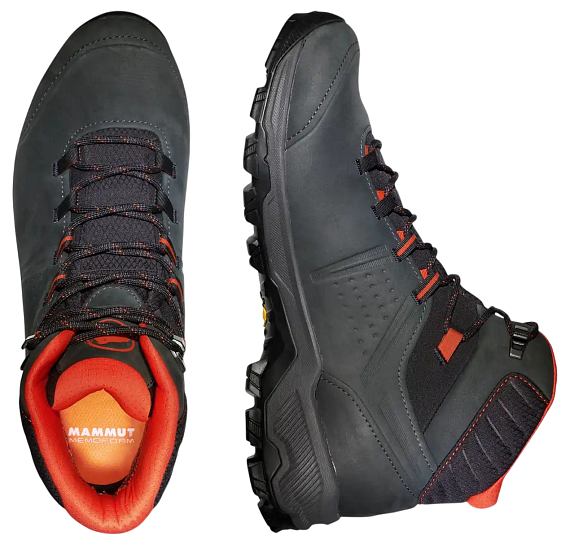 Ботинки мужские Mammut Mercury IV Mid Gtx Black/Hot Red - Фото 4 большая