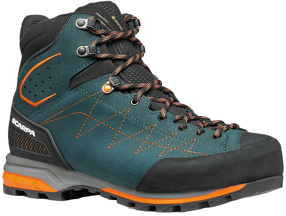 Ботинки мужские Scarpa Zodiac Trk Gtx Petrol/Rust Orange - Фото 6 большая