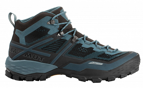 Ботинки мужские Mammut Ducan Mid GTX Black/Light Poseidon - Фото 1 большая